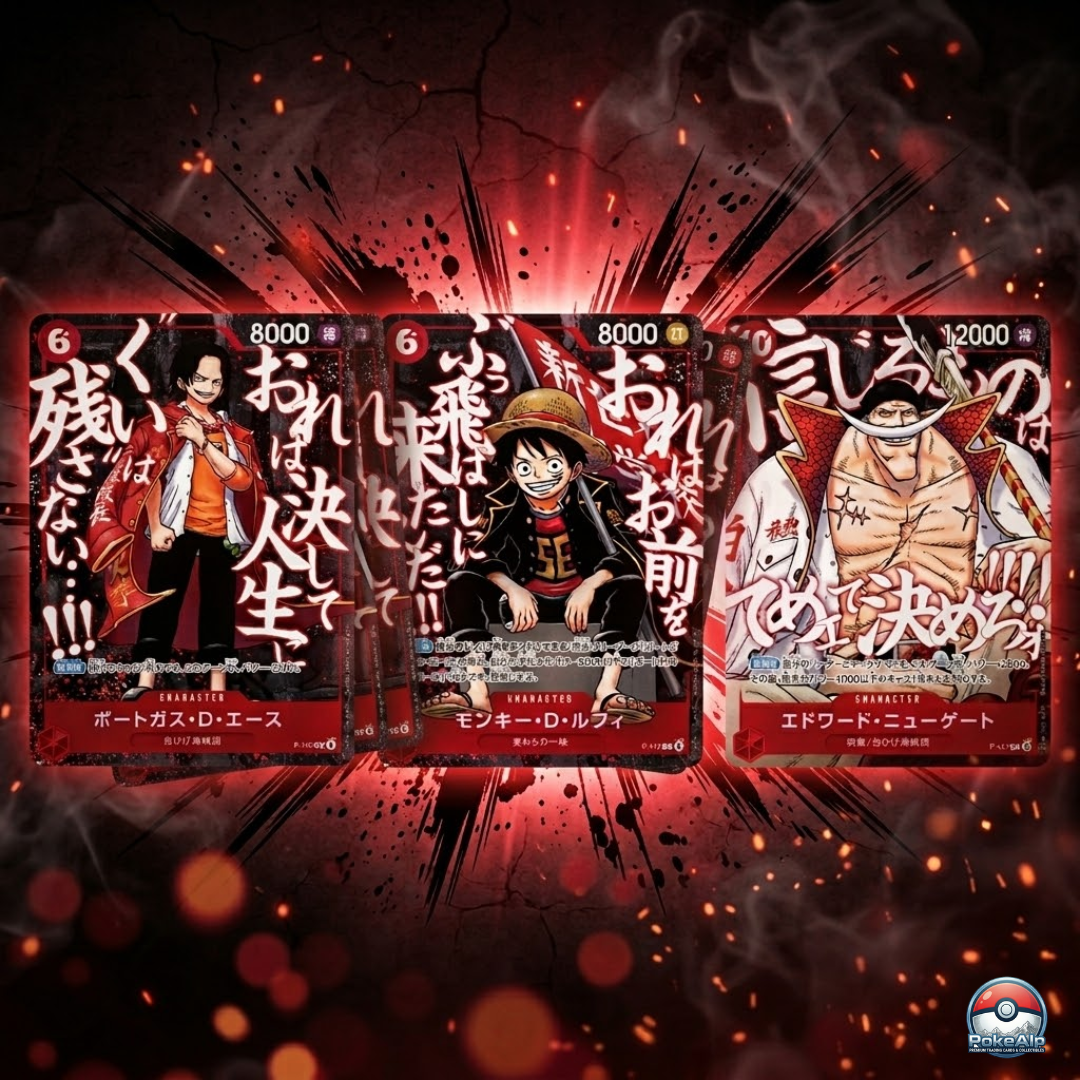One Piece Saikyo Jump Top Strong Pack Luffy Ace Newgate | P-147 / P-148 / P-149 | Édition Japonaise | Promo Limitée