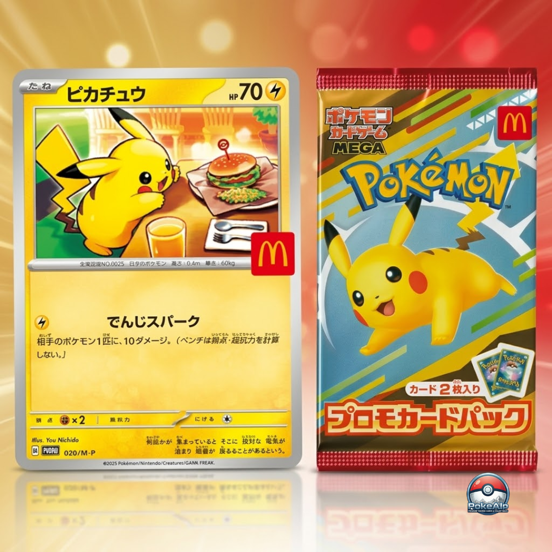 Pikachu 020/M-P — Promo McDonald's Japon 2025 | Carte Pokémon à l'Unité | Édition Japonaise