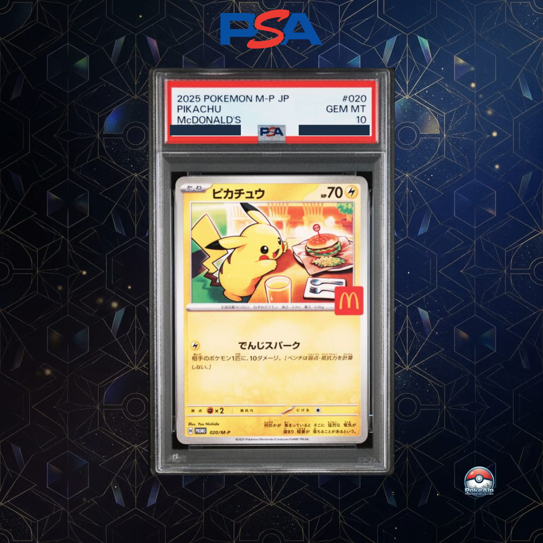 Pikachu Promo 020/M-P McDonald's | Happy Set Japan 2025 | PSA 10 Gem Mint | Japanische Ausgabe