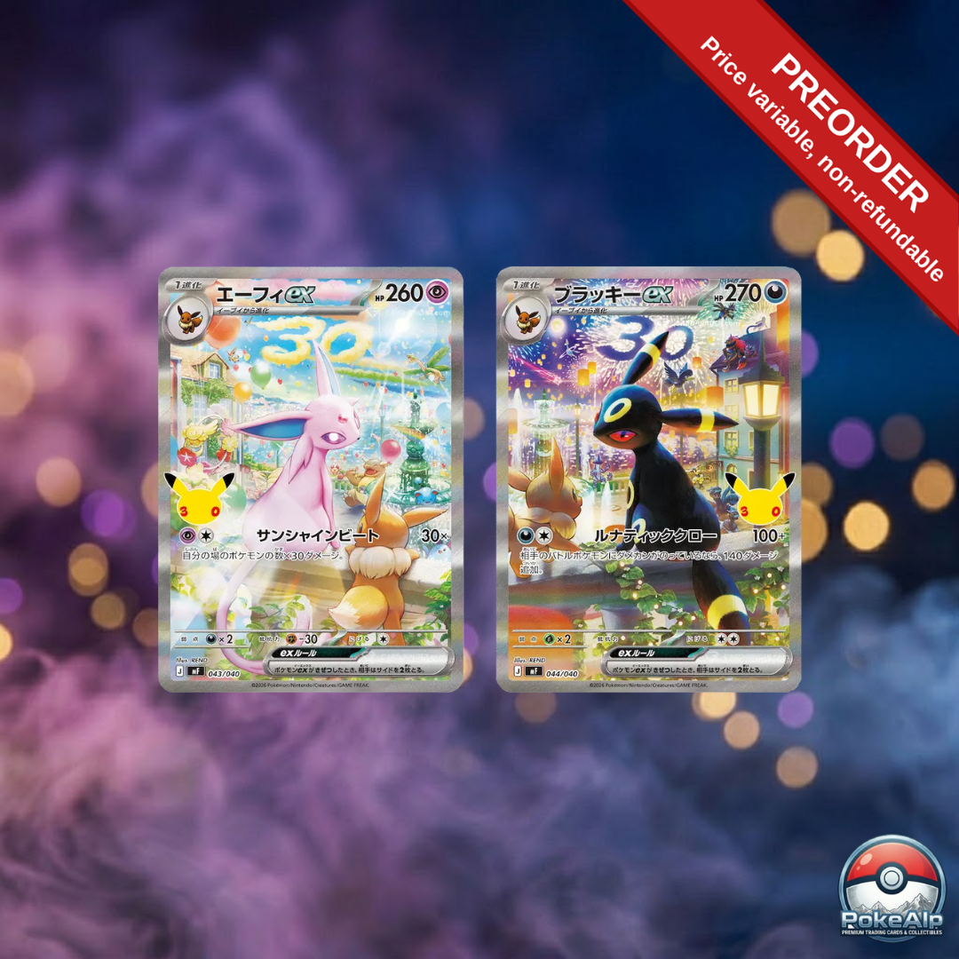 Pokémon MEGA – 30th CELEBRATION Premium Deck Set: Espeon & Umbreon | Japanese Edition