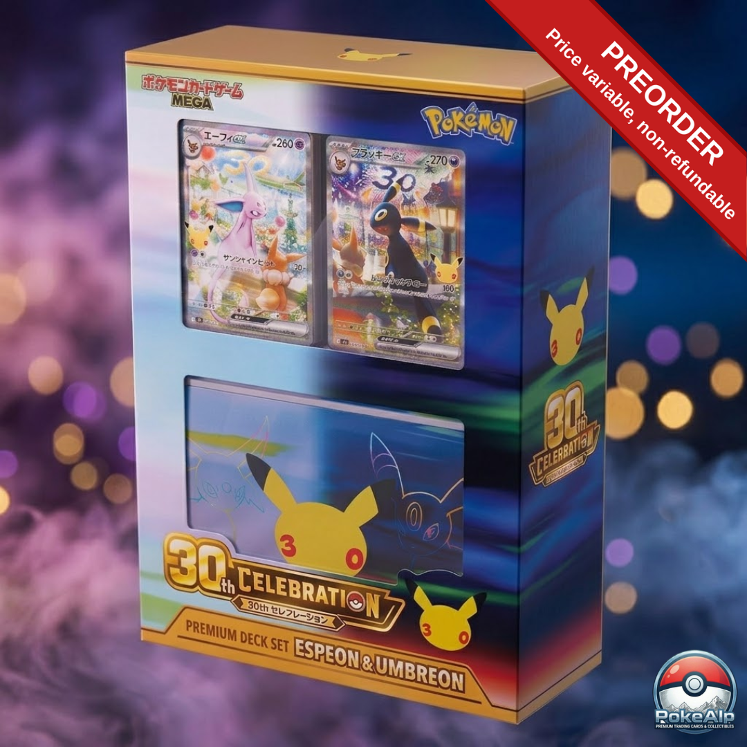 Pokémon MEGA – 30th CELEBRATION Premium Deck Set: Espeon & Umbreon | Japanese Edition