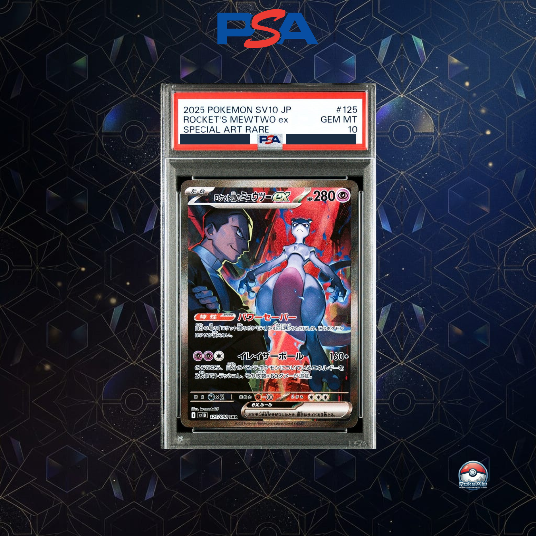 Team Rocket's Mewtwo ex SAR 125/098 | SV10 Glory of Team Rocket | PSA 10 Gem Mint | Japanische Ausgabe