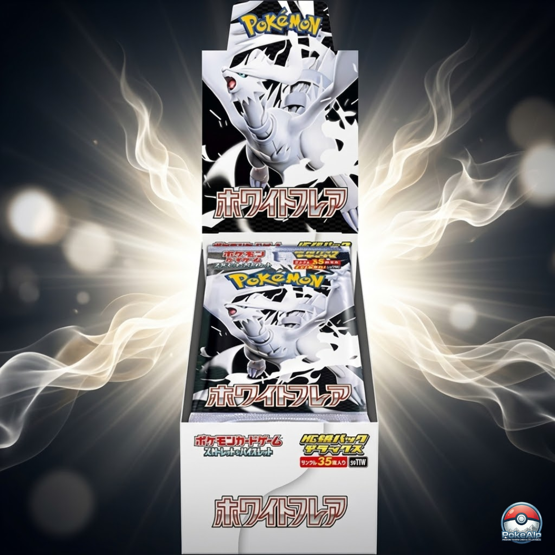 Pokémon White Flare SV11w | Japanisches Deluxe-Box-Set – 4 Booster mit 35 Karten
