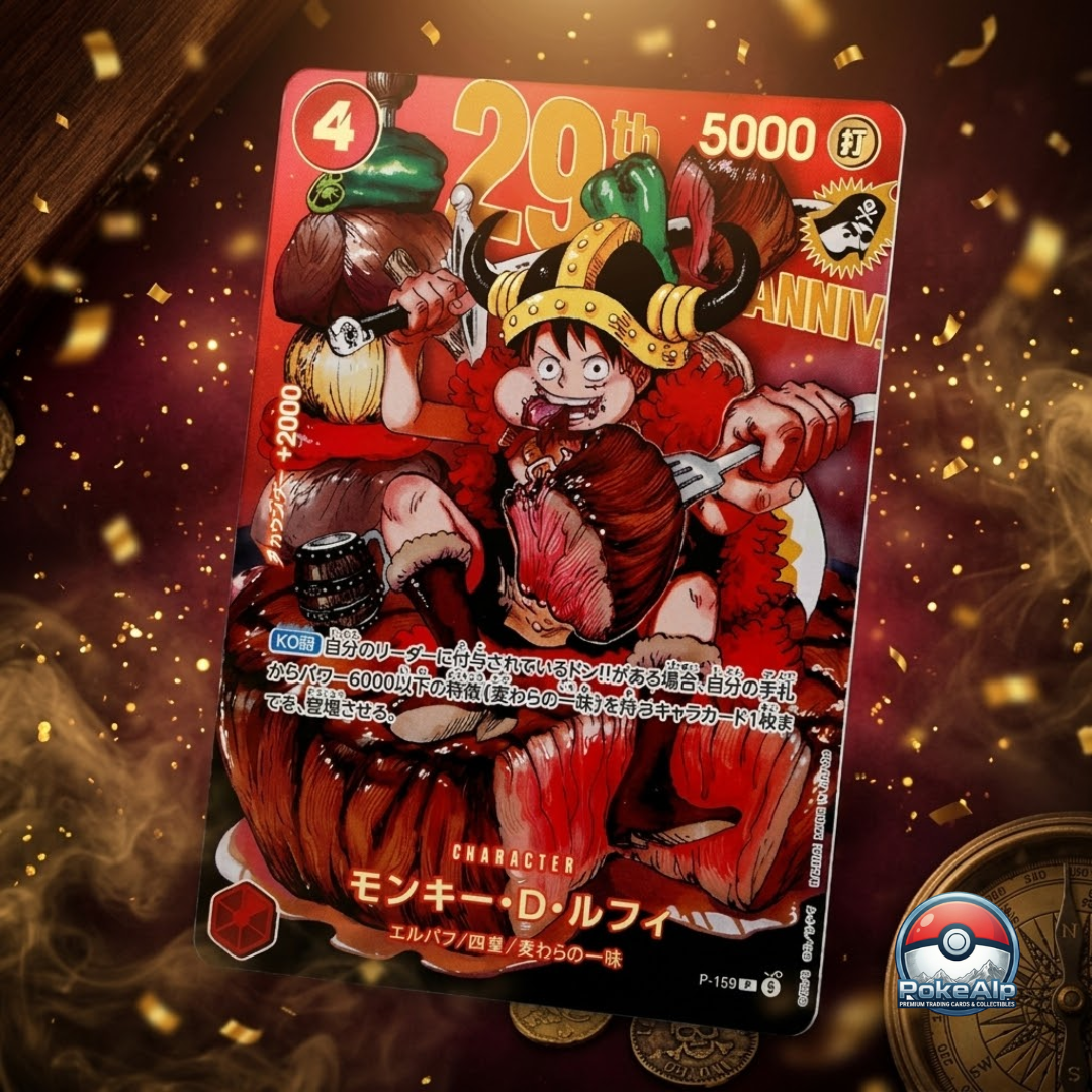 Carte promo One Piece P-159 Monkey D. Luffy 29e anniversaire Weekly Shonen Jump